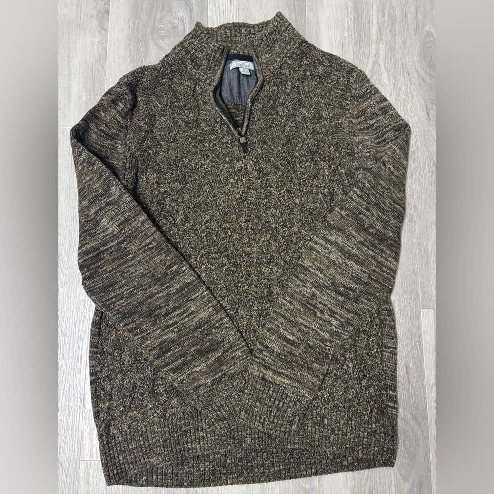 Method Sweater Cotton Blend Knit Quarter Zip Pull Over Mock Men’s Size Large